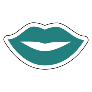 Kiss Lips Sticker (Turquoise)